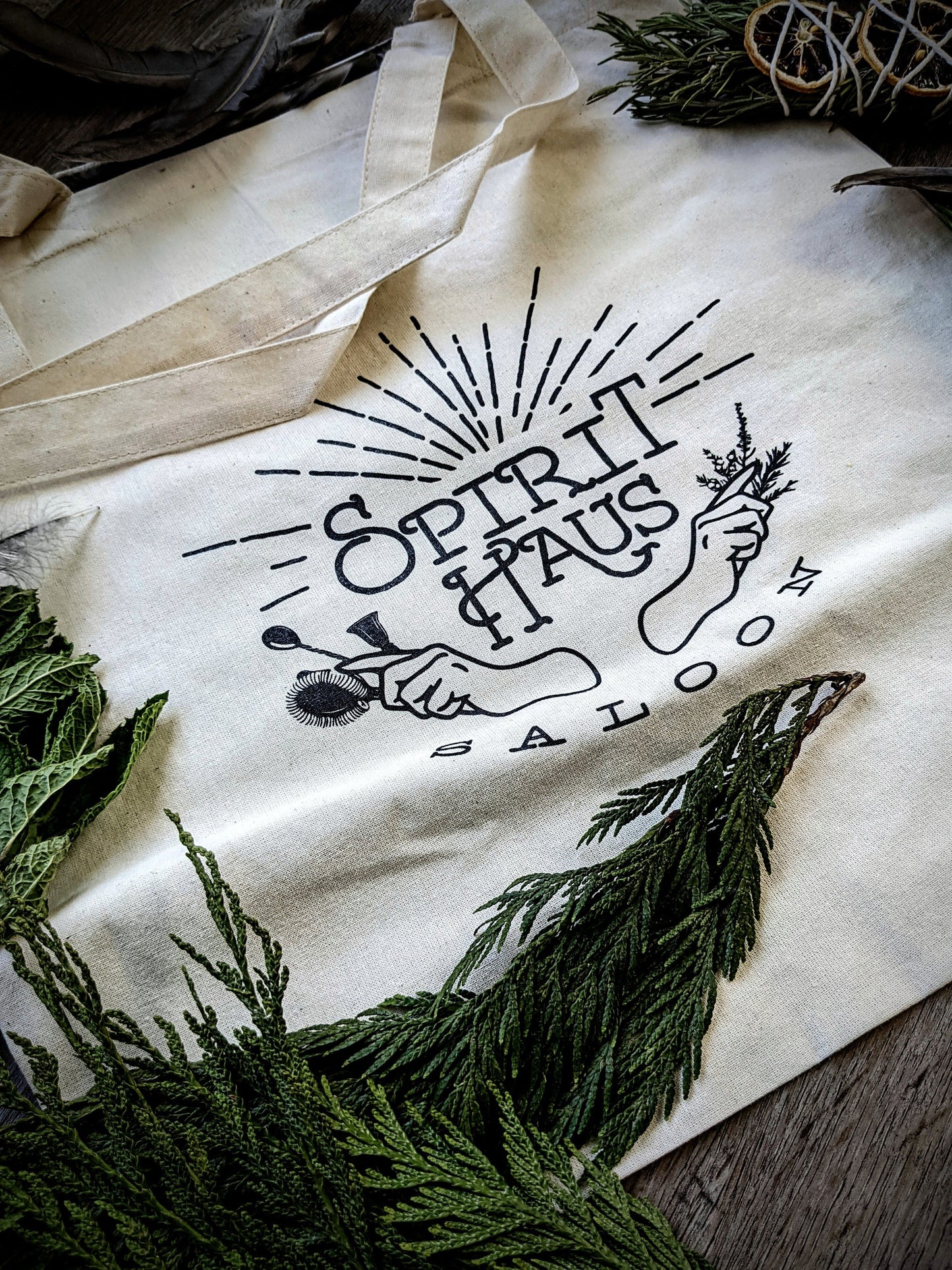 Spirit Haus Tote Bag || 100% Cotton || Canvas Travel Tote