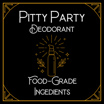 Pitty Party Deodorant | Food-Grade Vegan Ingredients | Yes, it works | 70mL 2.35oz