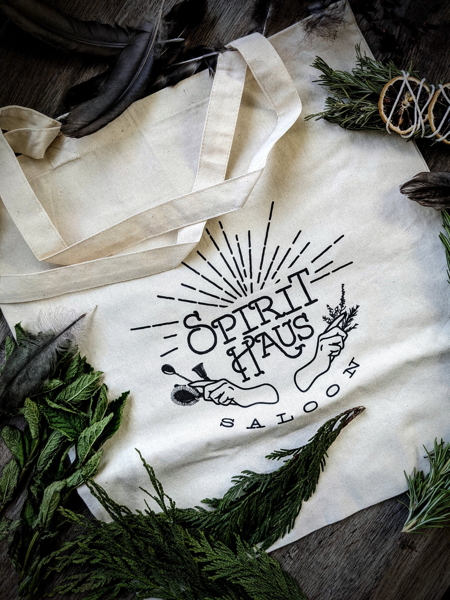 Spirit Haus Tote Bag || 100% Cotton || Canvas Travel Tote